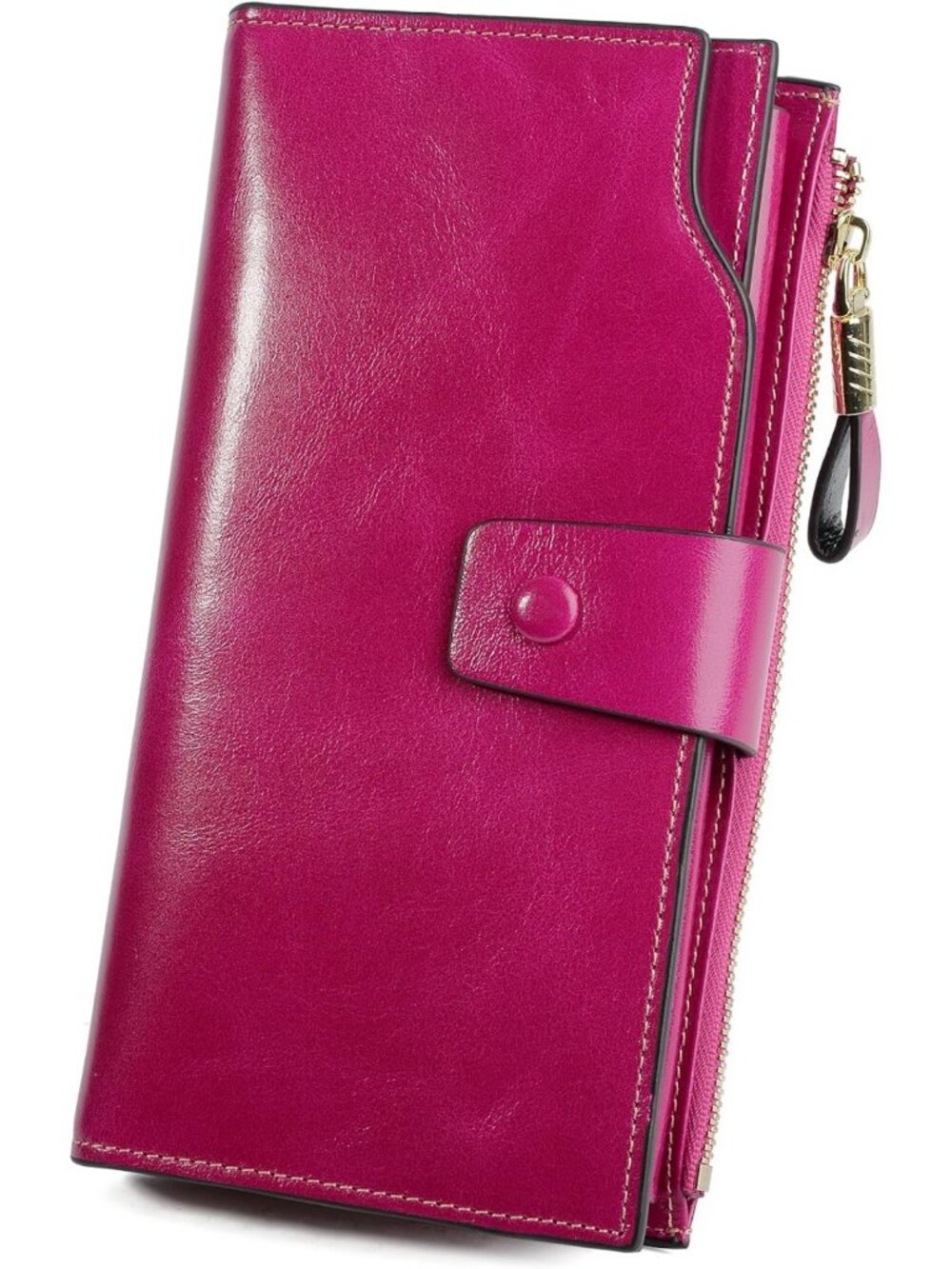 Stylish Women's RFID Leather Wallet | 21 Card Slots & Phone Pocket, Perfect Gift